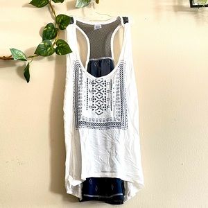 Empyre navy blue sheer tank